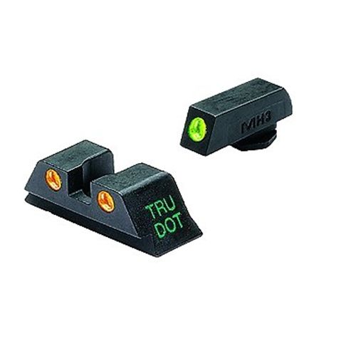 Meprolight Green Front/Orange Rear Tru-Dot Fixed Sights For Glock 9MM/40 Caliber 10224O