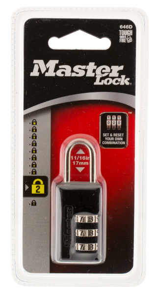 Master Lock 646D Wide Set Combination Lock Black