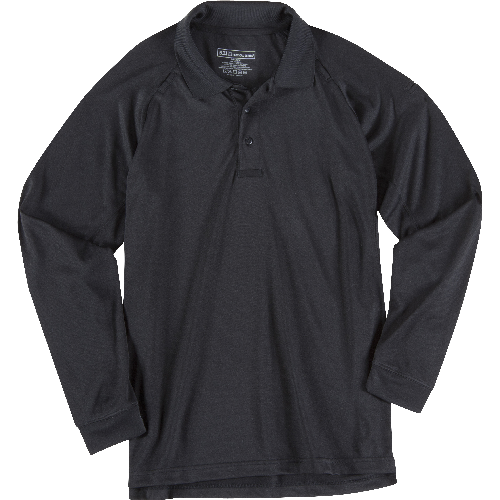 5.11 Tactical Performance Men's Long Sleeve Polo in Black - Large