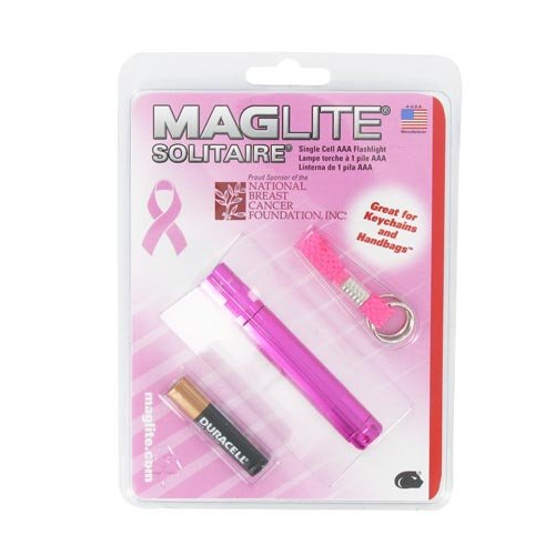 MagLite National Breast Cancer Foundation Solitaire Flashlight in Pink (3.1875") - K3AMW2