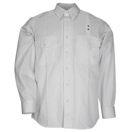 5.11 Tactical PDU Class A Men's Long Sleeve Uniform Shirt in White - X-Large