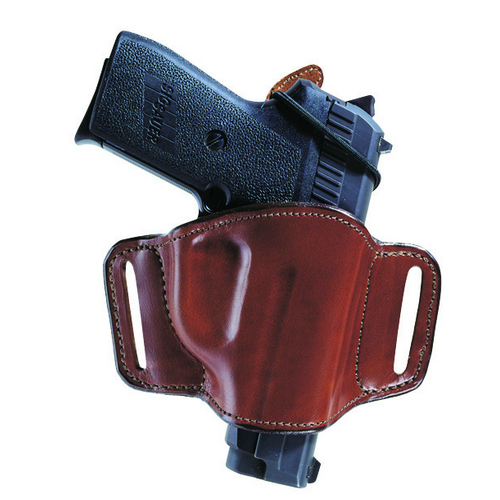 MINIMALIST BLK RH SZ13/15 SIGA  105 Minimalist w/ Slots Holster For Small Frame Revolvers Small/Med/Large Frame Semiautos Minimalist design with elastic loop firearm retainer tab Suede lined with border stitching Belt slide design for a low profile look S