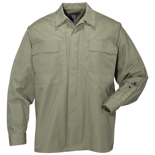 5.11 Tactical Taclite TDU Men's Long Sleeve Shirt in TDU Green - Large