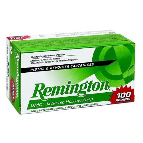 Remington UMC .380 ACP Jacketed Hollow Point, 88 Grain (100 Rounds) - L380A1B
