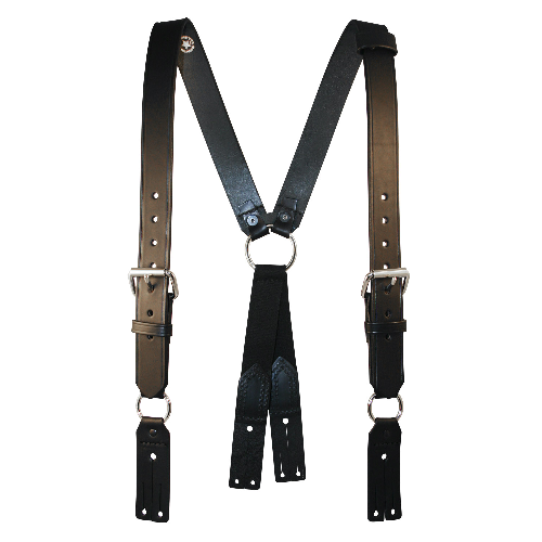 Boston Leather Fireman's Leather Suspender in Leather