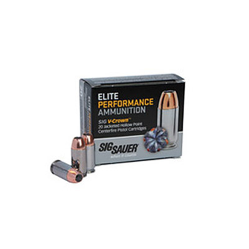Sig Sauer V-Crown JHP 9mm Jacketed Hollow Point, 124 Grain (50 Rounds) - E9MMA2-50