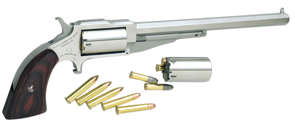 North American Arms 1860 .22 Winchester Magnum 5-Shot 6" Revolver in Stainless (Hogleg) - 18606C