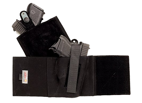 Galco International Cop Ankle Band Right-Hand Ankle Holster for Beretta 85, 85F/Kahr Arms K40, K9/Sig P230, P232 in Black (4") - CAB2M