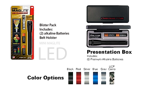 MagLite Mini Flashlight w/Holster in Red (6.61") - SP2203H