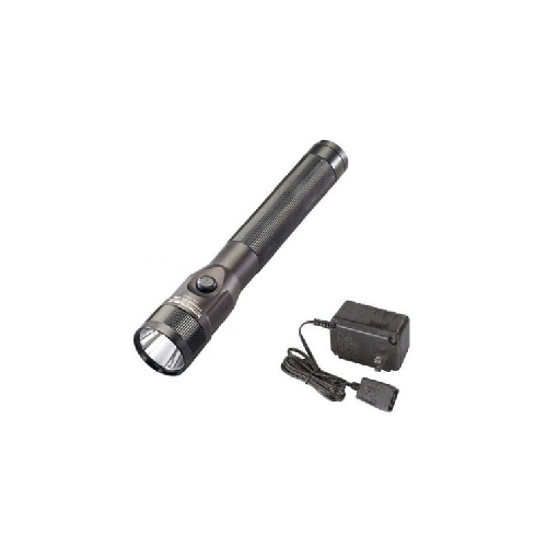 Stinger DS LED with AC     Streamlight has a new version of its most popular Stinger rechargeable flashlight now with dual switches. The Stinger DS LED is the only rechargeable flashlight with fully independent dual switches.