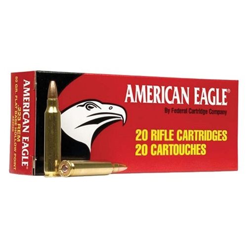 Federal Cartridge American Eagle Target .223 Remington/5.56 NATO Jacketed Hollow Point, 50 Grain (20 Rounds) - AE223G