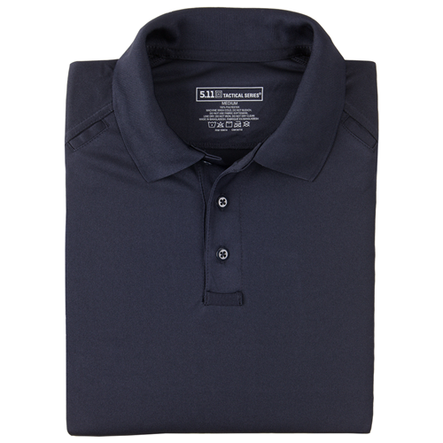 5.11 Tactical Performance Men's Long Sleeve Polo in Dark Navy - Large