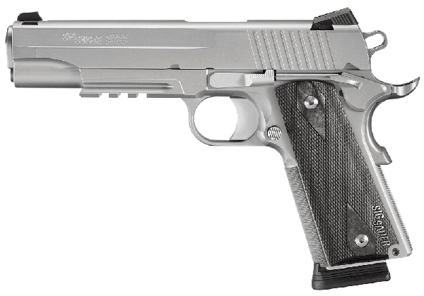 Sig Sauer 1911 Full Size SSS CA Compliant .45 ACP 8+1 5" 1911 in Stainless (Blackwood Grip) - 1911R45SSSCA