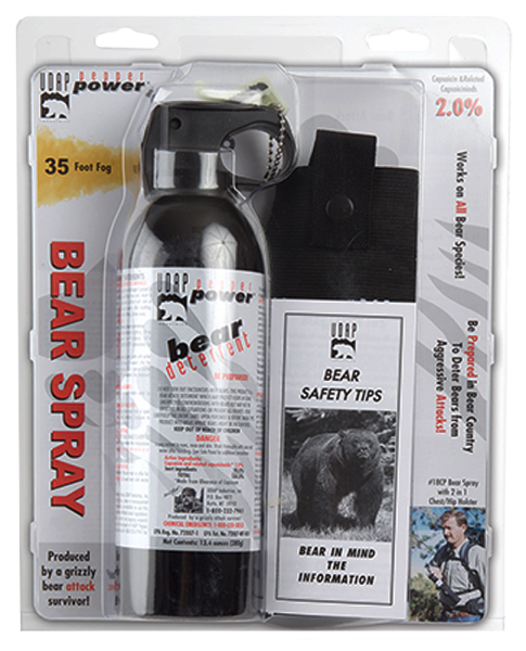 UDAP 18CP Super Magnum Bear Spray w/ Chest Holster 13.4oz/380g Up to 35 Ft Black