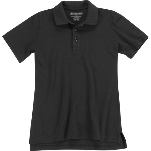 5.11 Tactical Utility Women's Short Sleeve Polo in Black - Large