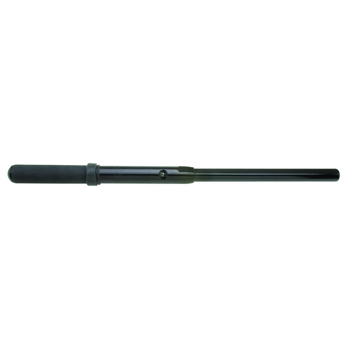 SX-24  Monadnock straight batons use a pin and spring to create a mechanical (or positive locking) mechanism that keeps the baton open and makes it easy to close. They have increased knock-down effectiveness due to our innovative weight forward shaft tech