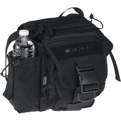 Drago Gear Hiker Bag Shoulder Bag in Black 1000D Nylon - 15301BL