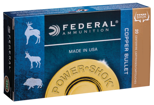 Federal Cartridge Power-Shok .300 Winchester Magnum Copper Hollow Point, 180 Grain (20 Rounds) - A300W180LFA