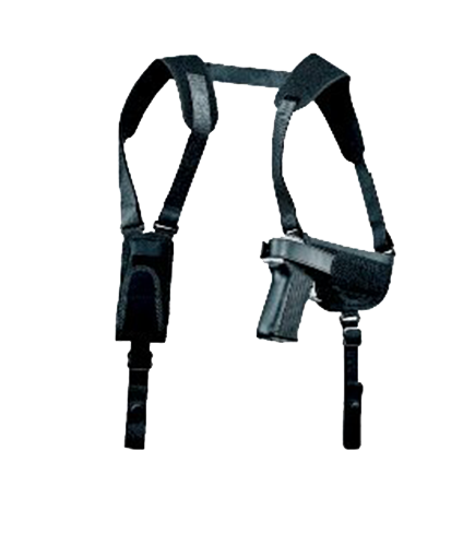 Uncle Mike's Horizontal Right-Hand Shoulder Holster for Large Autos in Black (4.5" - 5") - 77050