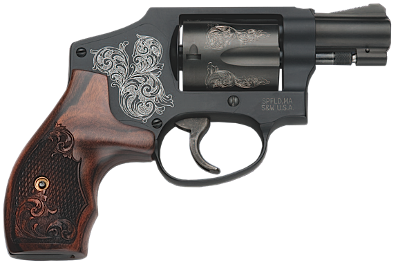 Smith & Wesson 442 .38 Special 5-Shot 1.87" Revolver in Matte Black (Machine Engraved) - 150785