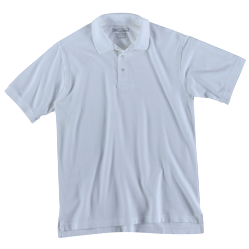 5.11 Tactical Utility Men's Short Sleeve Polo in White - X-Large