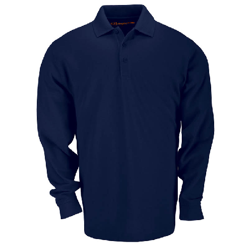 5.11 Tactical Tactical Men's Long Sleeve Polo in Dark Navy - Small