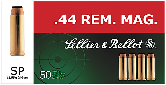 Magtech Ammunition .44 Remington Magnum Soft Point, 240 Grain (50 Rounds) - SB44A