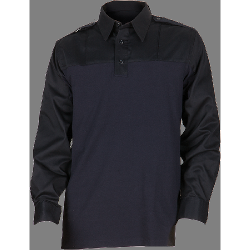 5.11 Tactical PDU Rapid Men's Long Sleeve Polo in Midnight Navy - Small
