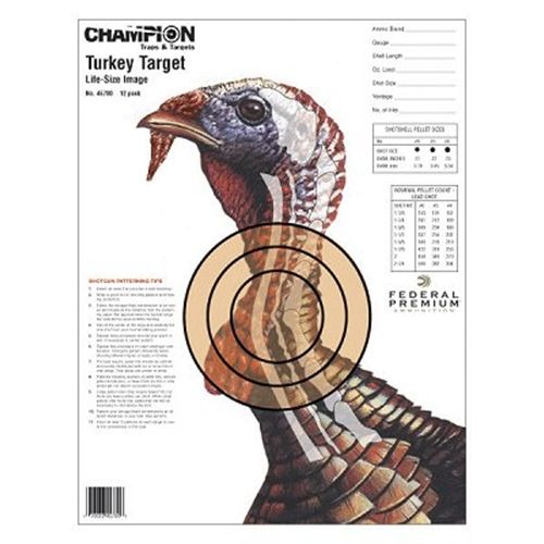 Champion 12 Pack Life Size Practice Turkey Targets 45780