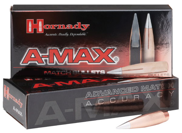 Hornady Rifle Bullet 30 Cal 168 Grain A-Max 100/Box 30502