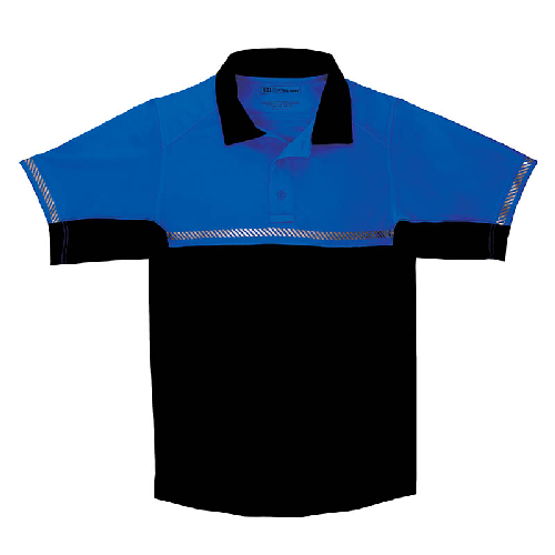 5.11 Tactical Bike Patrol Men's Short Sleeve Polo in Royal Blue - Small