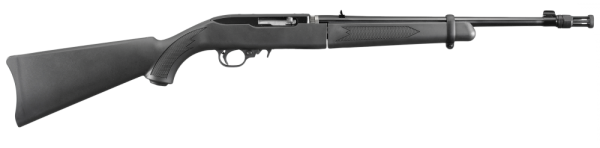 Ruger Take-Down Threaded Barrel with Flash Hider .22 Long Rifle 10-Round 16.62" Semi-Automatic Rifle in Satin Black - 11112