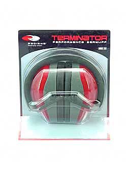 Radians Folding Terminator Earmuff, Red , Nrr 29 Tr0360cs