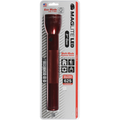 MagLite ML300L Flashlight in Red (11.75") - ML300L-S3036