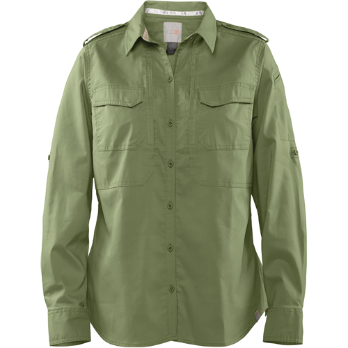 5.11 Tactical Spitfire Shooting Shirt Women's Long Sleeve Uniform Shirt in Mosstone - Medium