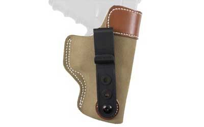 Desantis Gunhide 106 Sof-Tuk Left-Hand IWB Holster for Glock 19, 23, 36 in Tan Suede Leather (4") - 106NBB6Z0