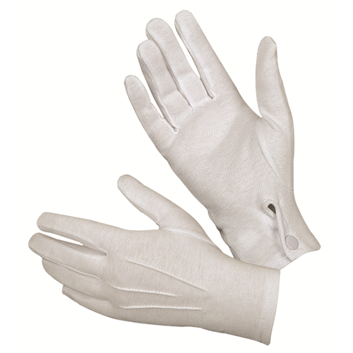 White Cotton Parade Glove Size: Large