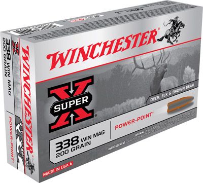 Winchester Super-X .338 Winchester Magnum Power-Point, 200 Grain (20 Rounds) - X3381