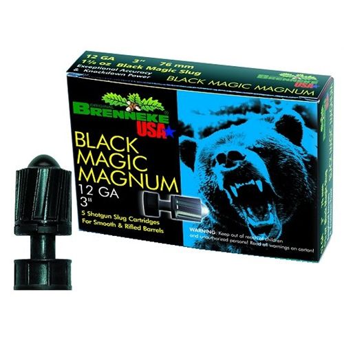 Brenneke USA Black Magic Magnum .12 Gauge (3") Slug (Sabot) Lead (5-Rounds) - SL123BMM