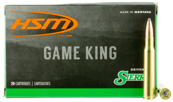 HSM Hunting Shack Game King .308 Winchester/7.62 NATO Spitzer Boat Tail, 180 Grain (20 Rounds) - 30843N