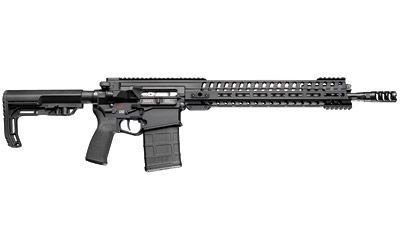 Patriot Ordnance Factory Revolution, Semi-automatic Rifle, 308 Win, 16.5" Barrel, 1:10 Twist, Black Finish, Mission First Tactical Furniture, 14.5" M-lok Rail, Triple Port Muzzle Brake, 4.5lb Pof Drop-in Trigger, 1-20rd Pmag 01235