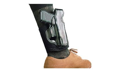 Desantis Gunhide 14 Die Hard Left-Hand Ankle Holster for Glock 43 in Black Leather - 014PD8BZ0