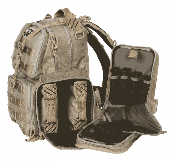G*outdoors - Inc Tactical Range Grimeproof Range Bag Backpack in Tan 1000D Nylon w/Teflon Coating - T1612BPT
