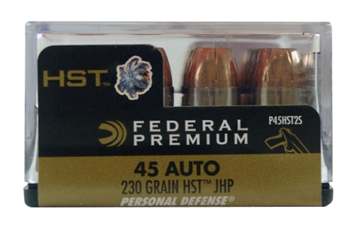 Federal Cartridge Premium Personal Defense .45 ACP Hydra-Shok JHP, 230 Grain (20 Rounds) - P45HST2S