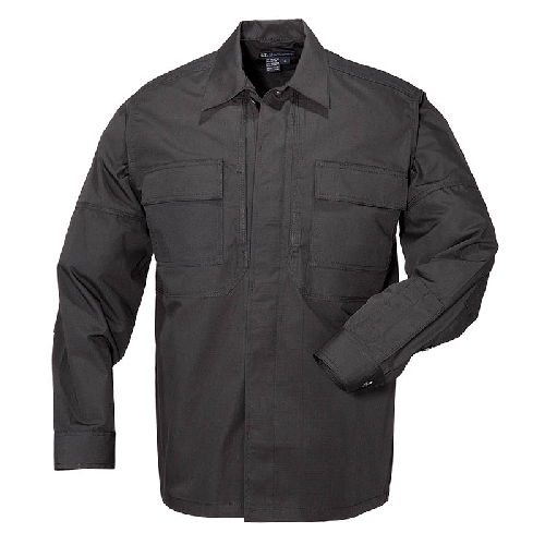 5.11 Tactical Taclite TDU Men's Long Sleeve Shirt in Black - Small