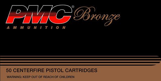 PMC Ammunition Bronze .38 Special Full Metal Jacket, 132 Grain (50 Rounds) - 38G