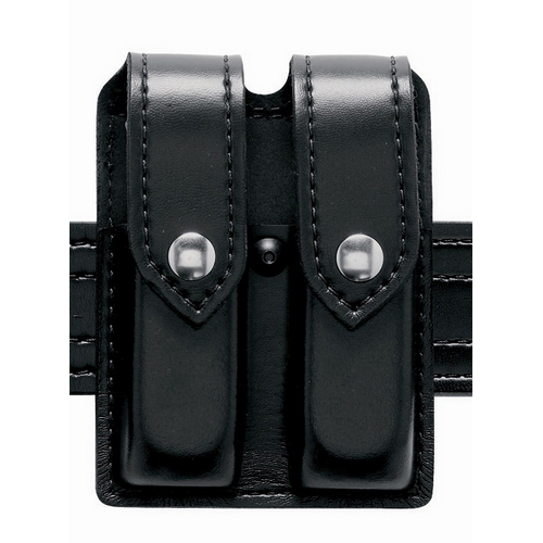 Boston Leather Garrison Belt in Black Clarino - 44