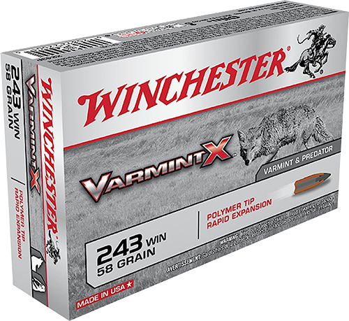 Winchester Super-X .243 Winchester Varmint, 58 Grain (20 Rounds) - X243P