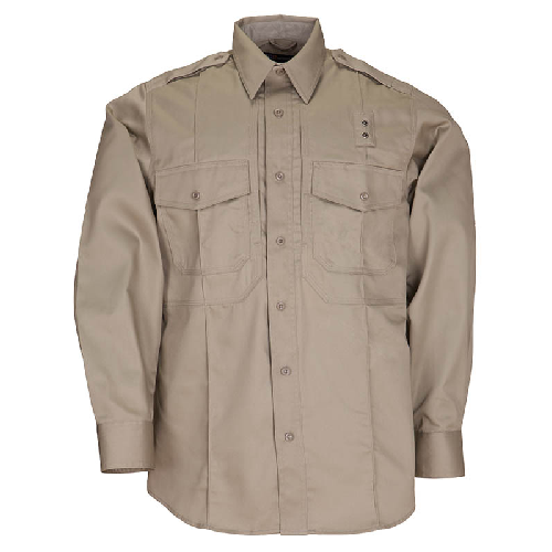 5.11 Tactical PDU Class B Men's Long Sleeve Uniform Shirt in Silver Tan - 2X-Large