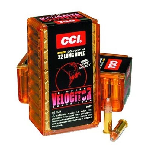 CCI Speer Small Game .22 Long Rifle Hollow Point, 40 Grain (50 Rounds) - 47